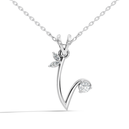 Shinning Round & Marquise Shape Diamond Beautiful Diamond Pendant For Anniversary Gift - HIGHCARAT DIAMONDS