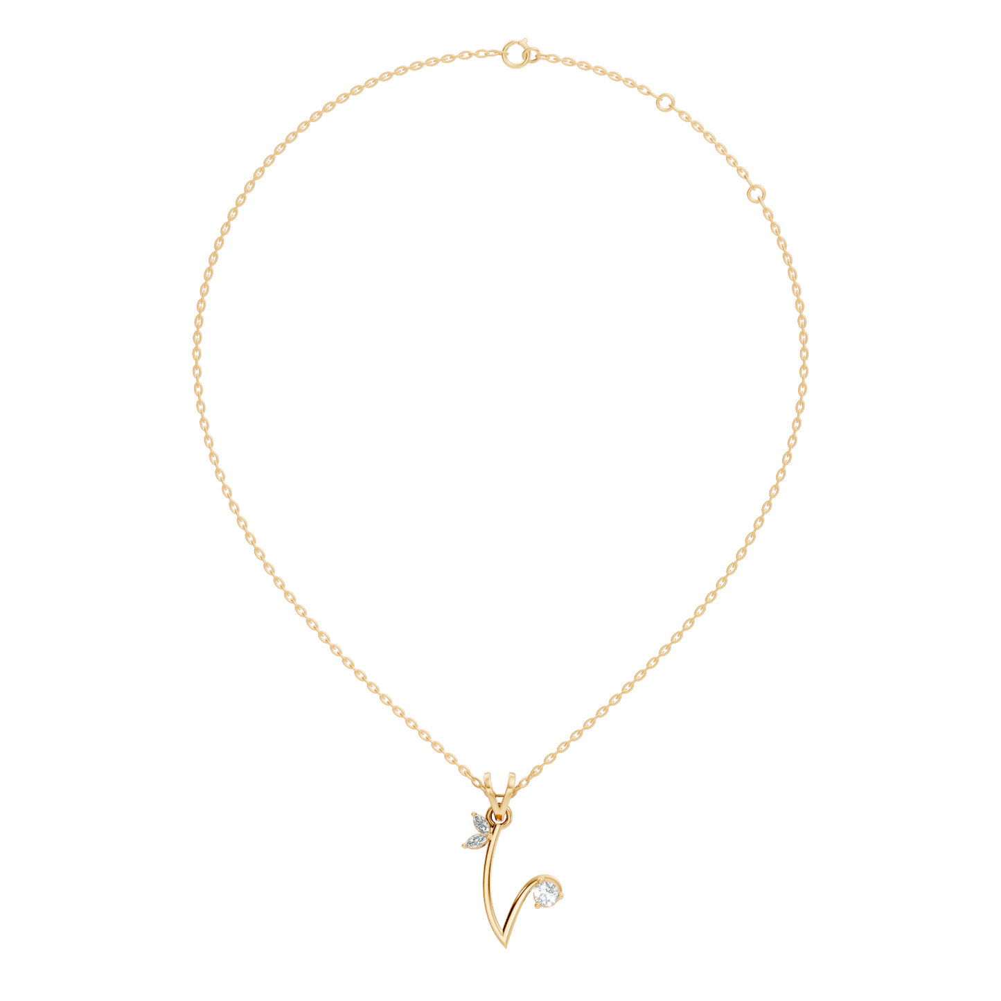 Shinning Round & Marquise Shape Diamond Beautiful Diamond Pendant For Anniversary Gift - HIGHCARAT DIAMONDS