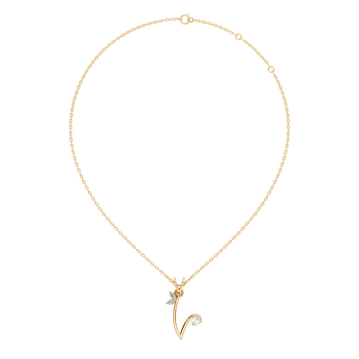 Shinning Round & Marquise Shape Diamond Beautiful Diamond Pendant For Anniversary Gift - HIGHCARAT DIAMONDS