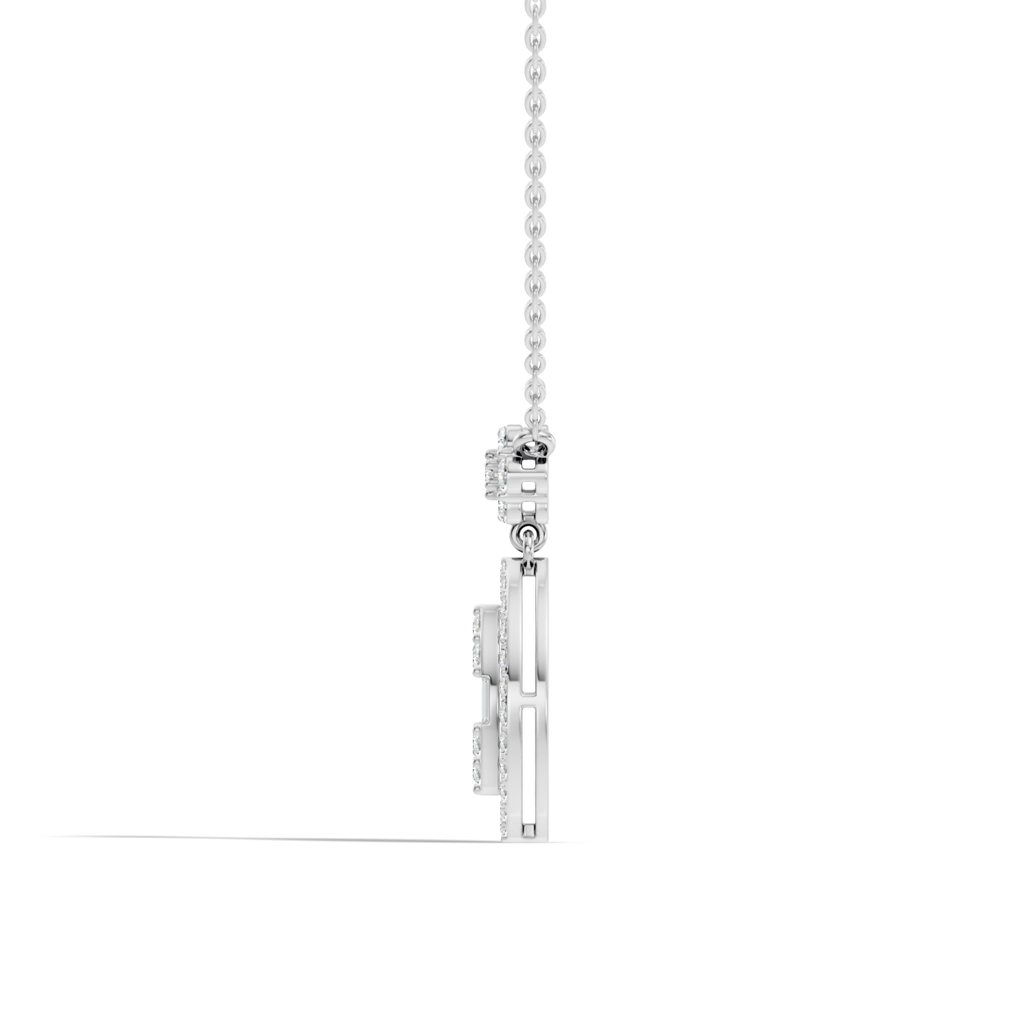 14K Solid Gold Pendant With 0.98 CT Lab-Grown baguette Or Round Diamond Minimalist Jewelry - HIGHCARAT DIAMONDS