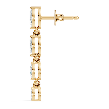 Marquise Cut Lab Grown & Natural Diamond Shinning 14k Solid Women Diamond Earrings - HIGHCARAT DIAMONDS