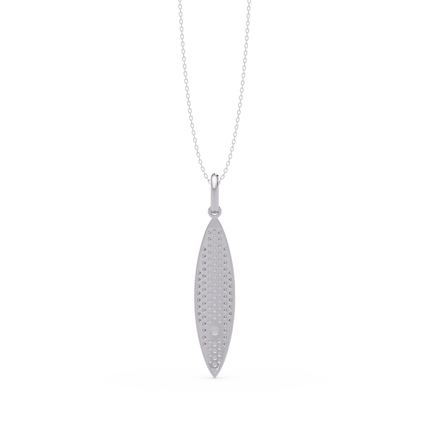 Marquise Shape Pave Lab Grown Diamond Drop Pendant - HIGHCARAT DIAMONDS
