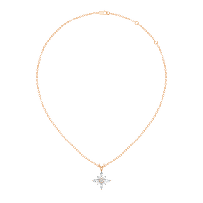 Timeless 14K Gold Marquise Cut Diamond Necklace Vintage Inspired Anniversary Gift For Her - HIGHCARAT DIAMONDS