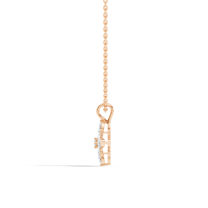 Timeless 14K Gold Marquise Cut Diamond Necklace Vintage Inspired Anniversary Gift For Her - HIGHCARAT DIAMONDS