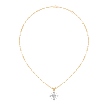 Timeless 14K Gold Marquise Cut Diamond Necklace Vintage Inspired Anniversary Gift For Her - HIGHCARAT DIAMONDS