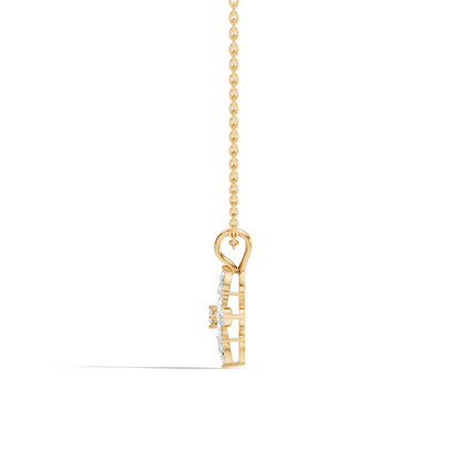 Timeless 14K Gold Marquise Cut Diamond Necklace Vintage Inspired Anniversary Gift For Her - HIGHCARAT DIAMONDS