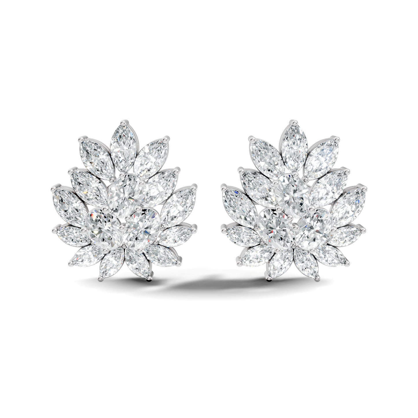 2.72 Ct Lab Grown and Natural Diamond Marquise & Oval Shape Diamond Dazzling Daily Wear Diamond Earrings - HIGHCARAT DIAMONDS