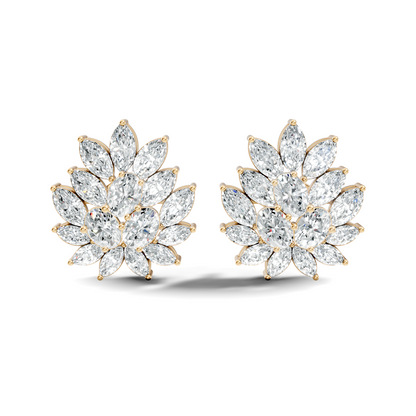 2.72 Ct Lab Grown and Natural Diamond Marquise & Oval Shape Diamond Dazzling Daily Wear Diamond Earrings - HIGHCARAT DIAMONDS