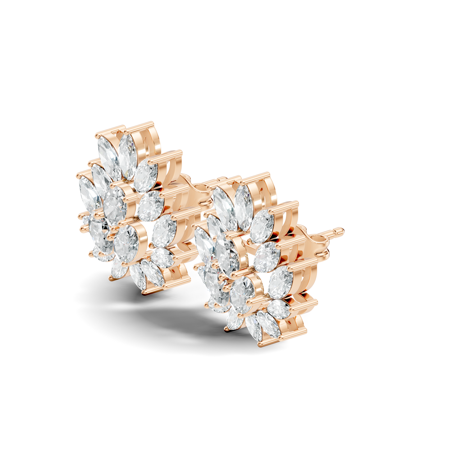 2.72 Ct Lab Grown and Natural Diamond Marquise & Oval Shape Diamond Dazzling Daily Wear Diamond Earrings - HIGHCARAT DIAMONDS
