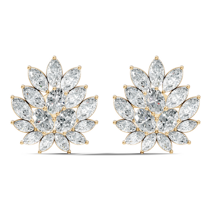 2.72 Ct Lab Grown and Natural Diamond Marquise & Oval Shape Diamond Dazzling Daily Wear Diamond Earrings - HIGHCARAT DIAMONDS