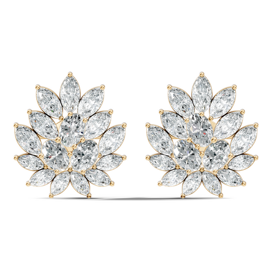 2.72 Ct Lab Grown and Natural Diamond Marquise & Oval Shape Diamond Dazzling Daily Wear Diamond Earrings - HIGHCARAT DIAMONDS