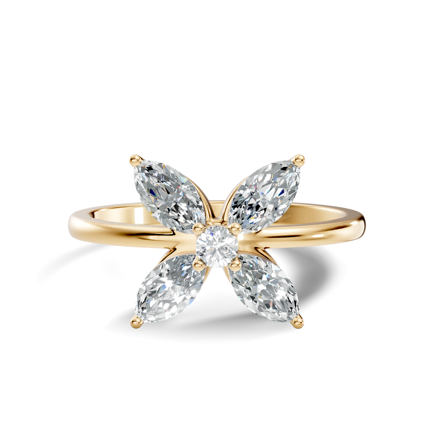 Round and Marquise Cut Lab Grown and Natural Diamond Vintage Minimalist Stunning Ring For Women's - HIGHCARAT DIAMONDS