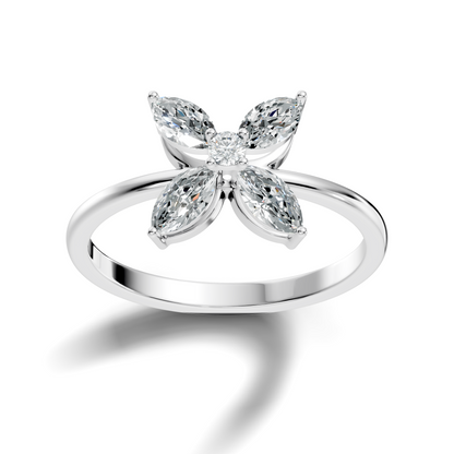 Round and Marquise Cut Lab Grown and Natural Diamond Vintage Minimalist Stunning Ring For Women's - HIGHCARAT DIAMONDS