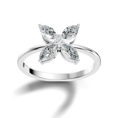 Round and Marquise Cut Lab Grown and Natural Diamond Vintage Minimalist Stunning Ring For Women's - HIGHCARAT DIAMONDS
