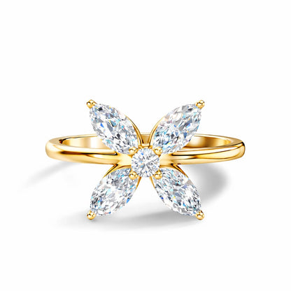 Round and Marquise Cut Lab Grown and Natural Diamond Vintage Minimalist Stunning Ring For Women's - HIGHCARAT DIAMONDS
