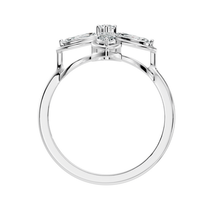 Marquise and Round Cut High Quality Diamond Vintage Bezel Set Dainty Cluster Party Wear Ring For Women's - HIGHCARAT DIAMONDS
