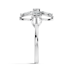 Marquise and Round Cut High Quality Diamond Vintage Bezel Set Dainty Cluster Party Wear Ring For Women's - HIGHCARAT DIAMONDS