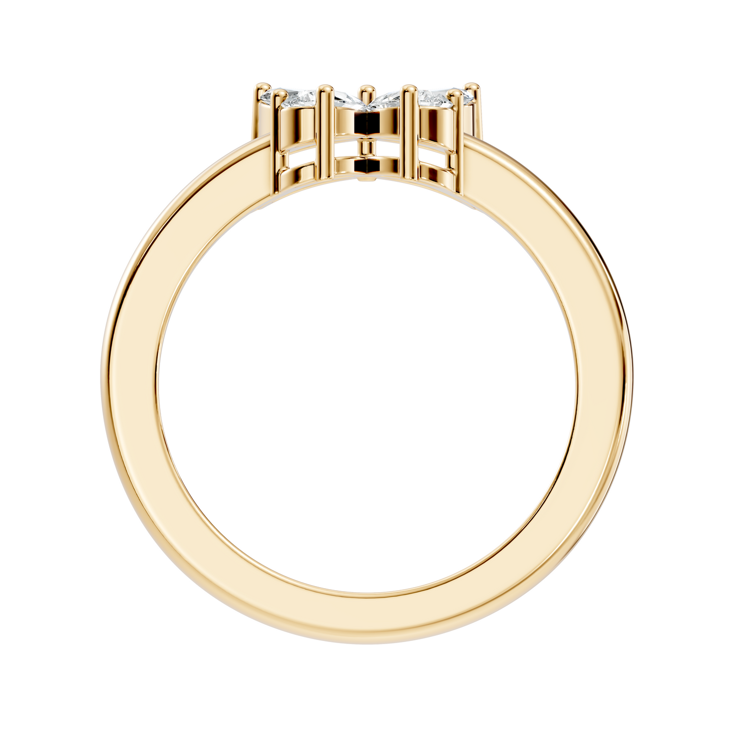 Marquise and Pear Cut Lab Grown Diamond Unique Butterfly Shape Dainty Prong Set Daily Wear Ring For Her - HIGHCARAT DIAMONDS