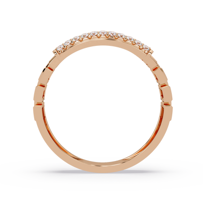 Micro Pave Lab Grown Diamond Block Ring - HIGHCARAT DIAMONDS