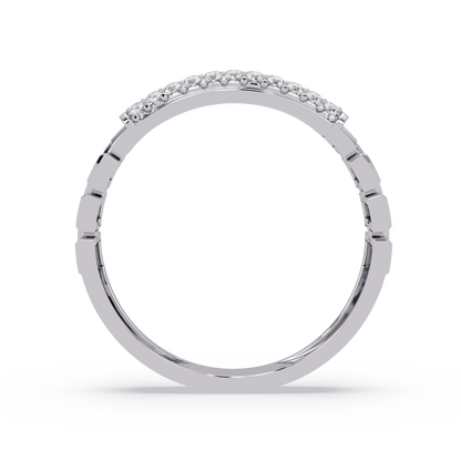 Micro Pave Lab Grown Diamond Block Ring - HIGHCARAT DIAMONDS