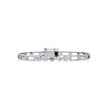 Minimal Five Stone Lab Grown Diamond Link Bracelet - HIGHCARAT DIAMONDS