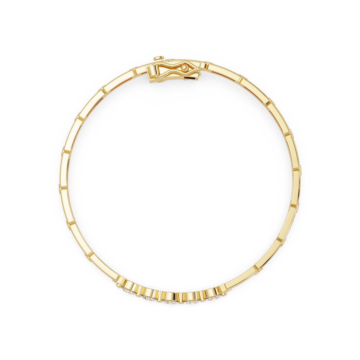 Minimal Five Stone Lab Grown Diamond Link Bracelet - HIGHCARAT DIAMONDS