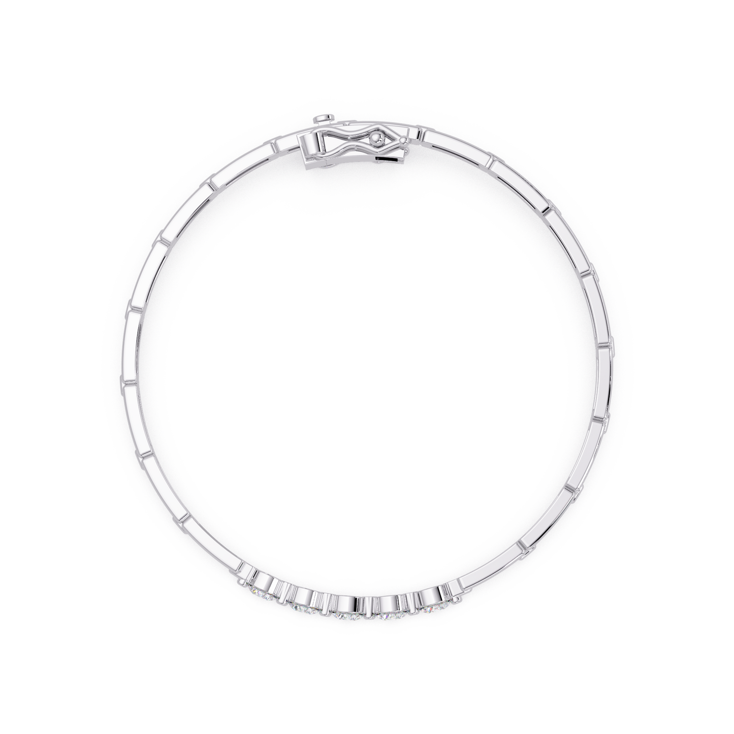 Minimal Five Stone Lab Grown Diamond Link Bracelet - HIGHCARAT DIAMONDS