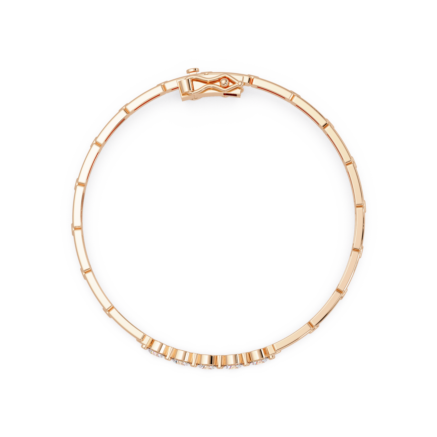 Minimal Five Stone Lab Grown Diamond Link Bracelet - HIGHCARAT DIAMONDS