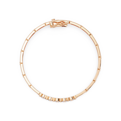 Minimal Five Stone Lab Grown Diamond Link Bracelet - HIGHCARAT DIAMONDS