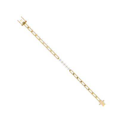 Minimal Five Stone Lab Grown Diamond Link Bracelet - HIGHCARAT DIAMONDS