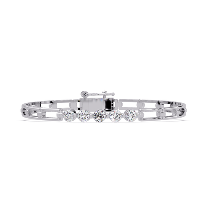 Minimal Five Stone Lab Grown Diamond Link Bracelet - HIGHCARAT DIAMONDS