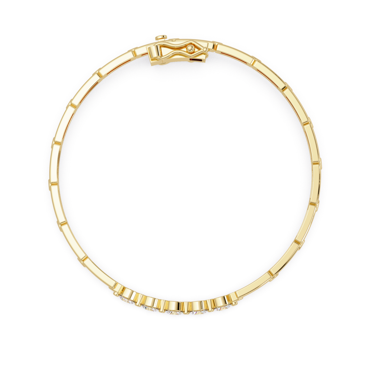 Minimal Five Stone Lab Grown Diamond Link Bracelet - HIGHCARAT DIAMONDS
