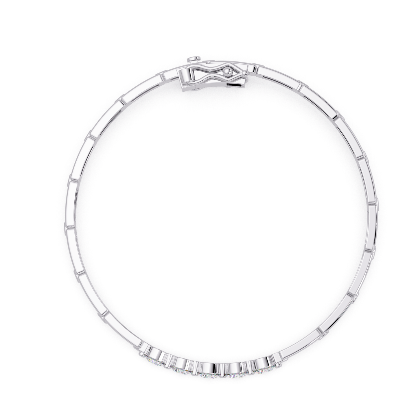 Minimal Five Stone Lab Grown Diamond Link Bracelet - HIGHCARAT DIAMONDS