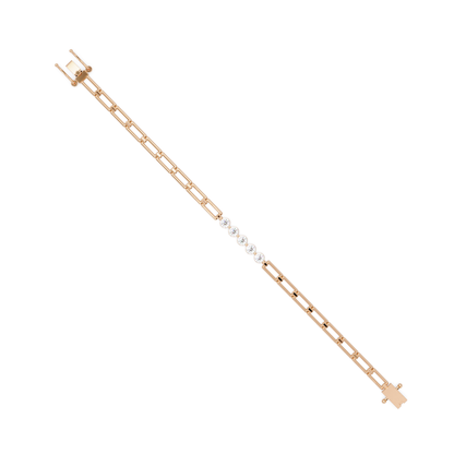 Minimal Five Stone Lab Grown Diamond Link Bracelet - HIGHCARAT DIAMONDS