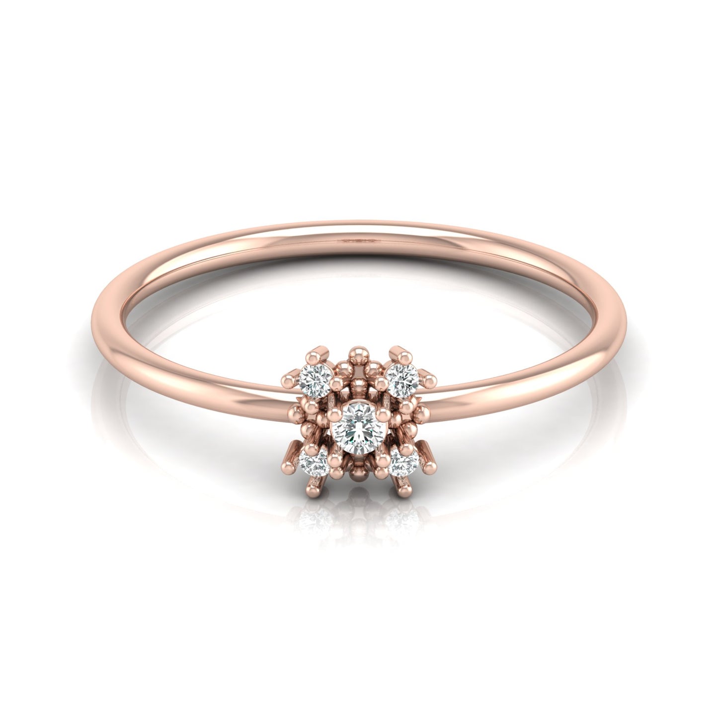Minimalist 0.06 CT Round Cut Band Ring For Women's Charming Jewelry For  Dailywear - HIGHCARAT DIAMONDS