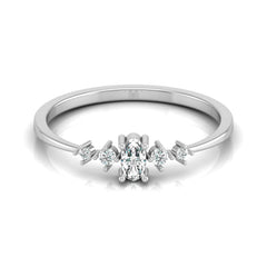 Minimalist 0.17 CT Round And Oval Labgrown Diamond Stackable  Band Ring For Women's - HIGHCARAT DIAMONDS