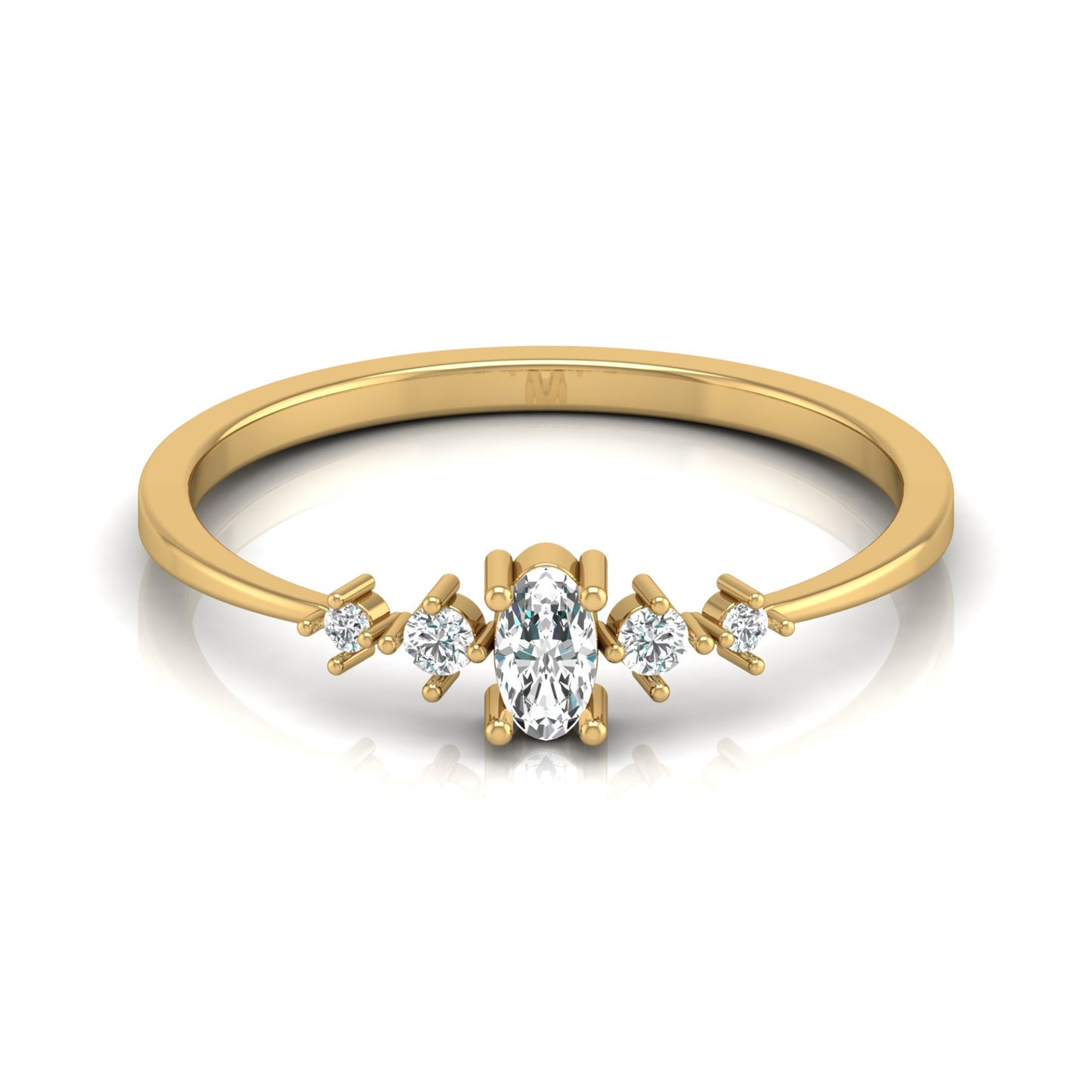 Minimalist 0.17 CT Round And Oval Labgrown Diamond Stackable  Band Ring For Women's - HIGHCARAT DIAMONDS