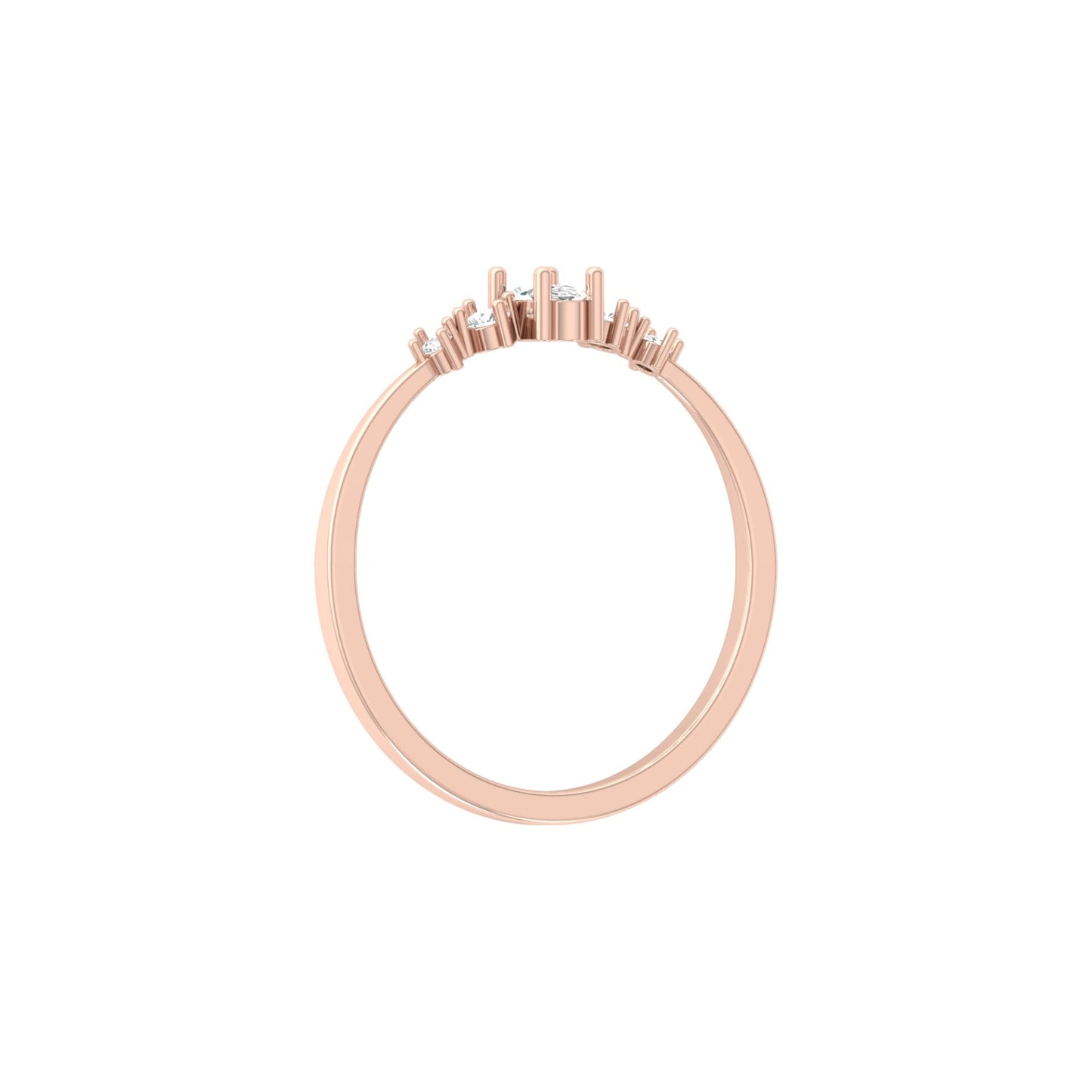 Minimalist 0.17 CT Round And Oval Labgrown Diamond Stackable  Band Ring For Women's - HIGHCARAT DIAMONDS