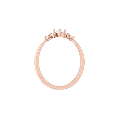Minimalist 0.17 CT Round And Oval Labgrown Diamond Stackable  Band Ring For Women's - HIGHCARAT DIAMONDS