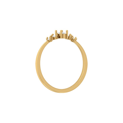 Minimalist 0.17 CT Round And Oval Labgrown Diamond Stackable  Band Ring For Women's - HIGHCARAT DIAMONDS