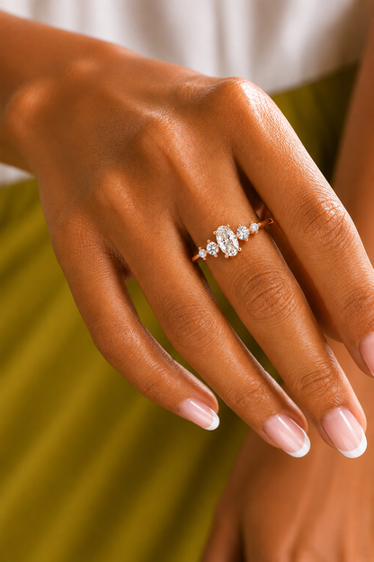 Minimalist 0.17 CT Round And Oval Labgrown Diamond Stackable  Band Ring For Women's - HIGHCARAT DIAMONDS