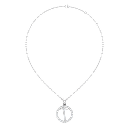 Minimalist Diamond Pendant for Her Elegant Handmade Jewelry In 14K Solid White Gold