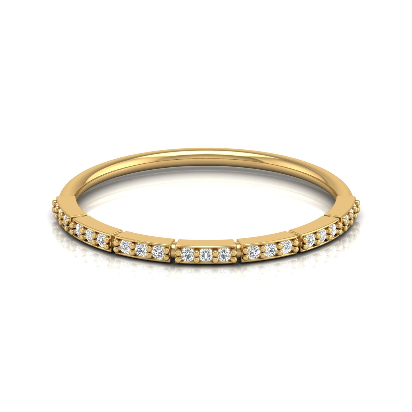 Minimalist Gold Ring Band For Women's  Modern & Elegant Daily Wear Design In 14K Solid Gold - HIGHCARAT DIAMONDS