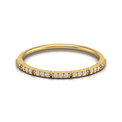 Minimalist Gold Ring Band For Women's  Modern & Elegant Daily Wear Design In 14K Solid Gold - HIGHCARAT DIAMONDS
