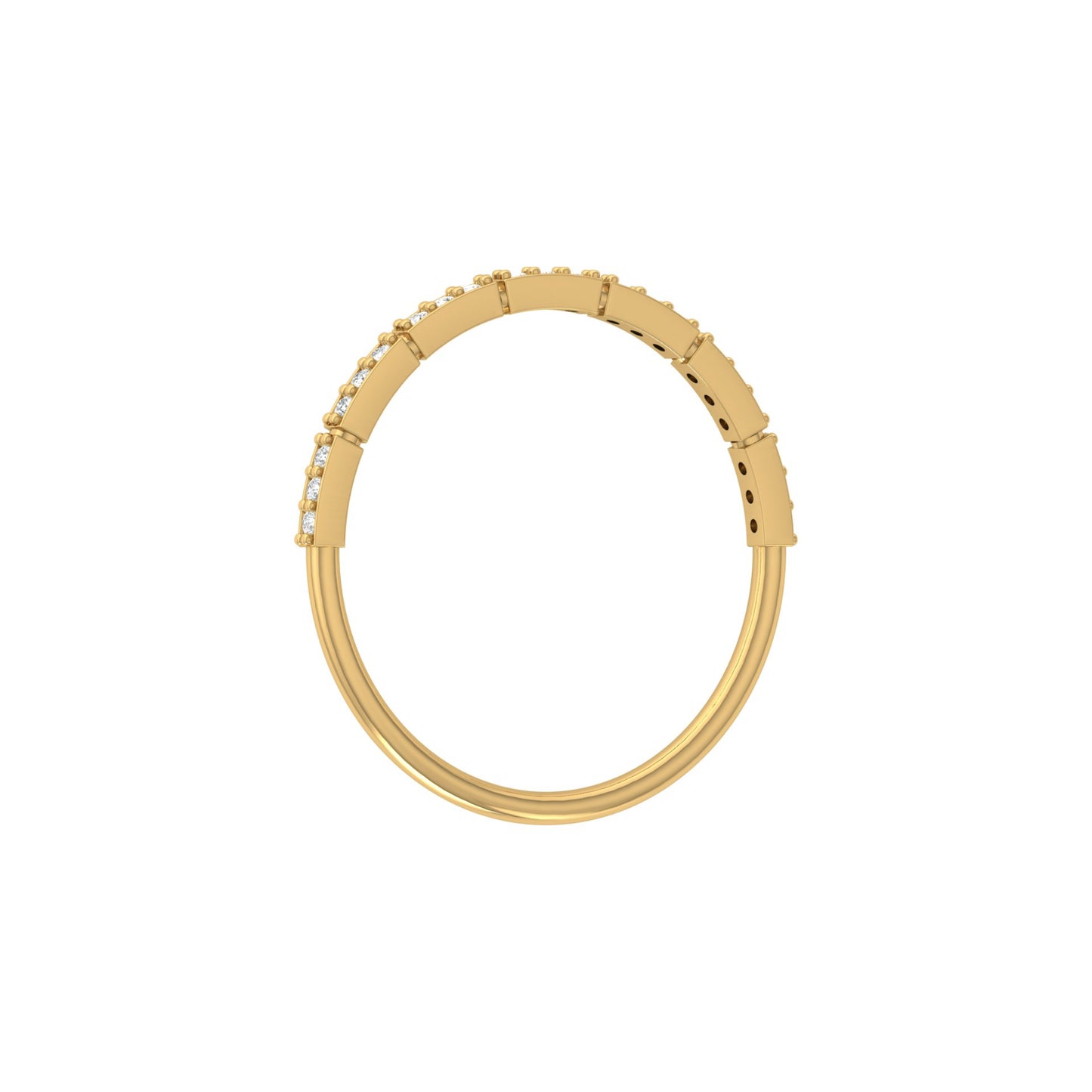 Minimalist Gold Ring Band For Women's  Modern & Elegant Daily Wear Design In 14K Solid Gold - HIGHCARAT DIAMONDS