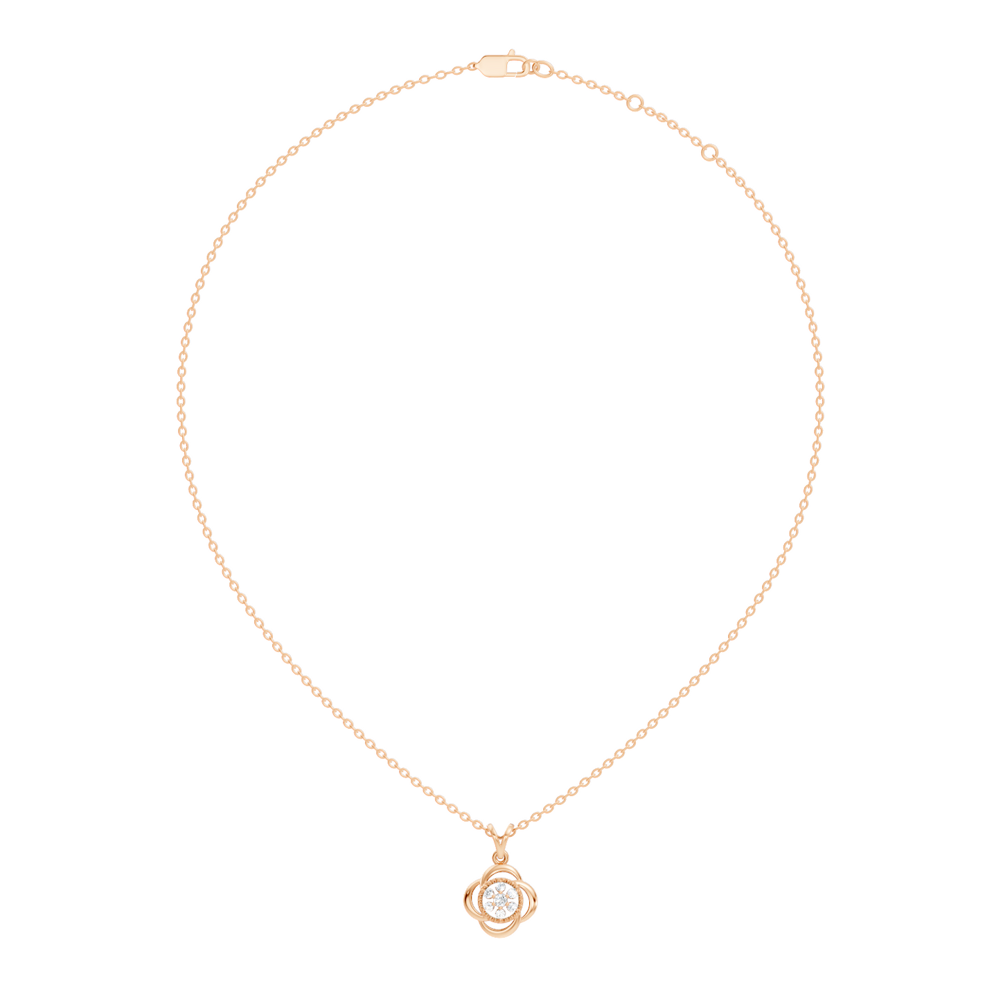 Minimalist Round Cut Diamond Pendant in 14K White Gold Eco-Friendly Anniversary Gift