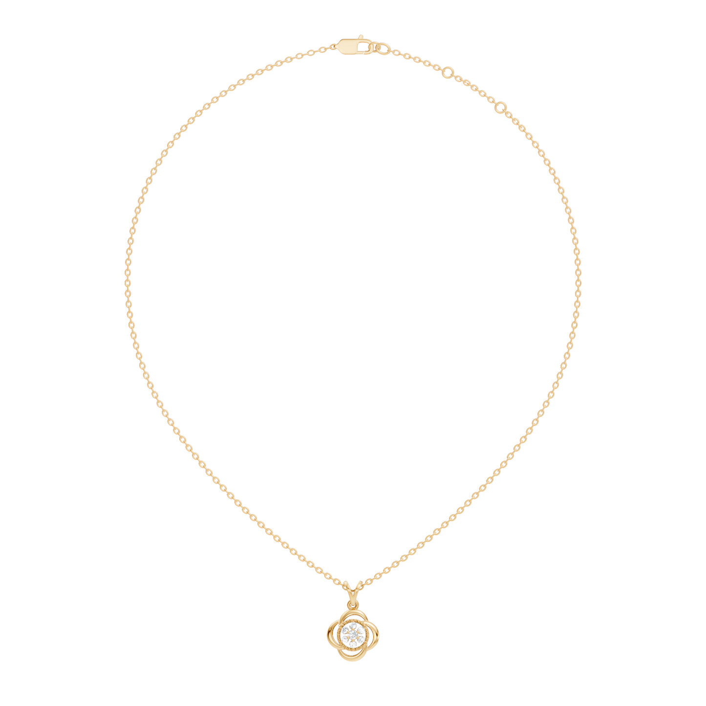 Minimalist Round Cut Diamond Pendant in 14K White Gold Eco-Friendly Anniversary Gift