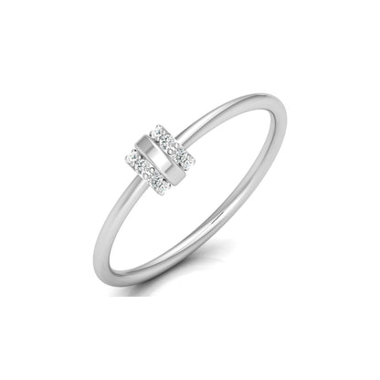Minimalist Round Cut Diamond Ring for Her Elegant Everyday Jewelry in 10K Solid Gold - HIGHCARAT DIAMONDS