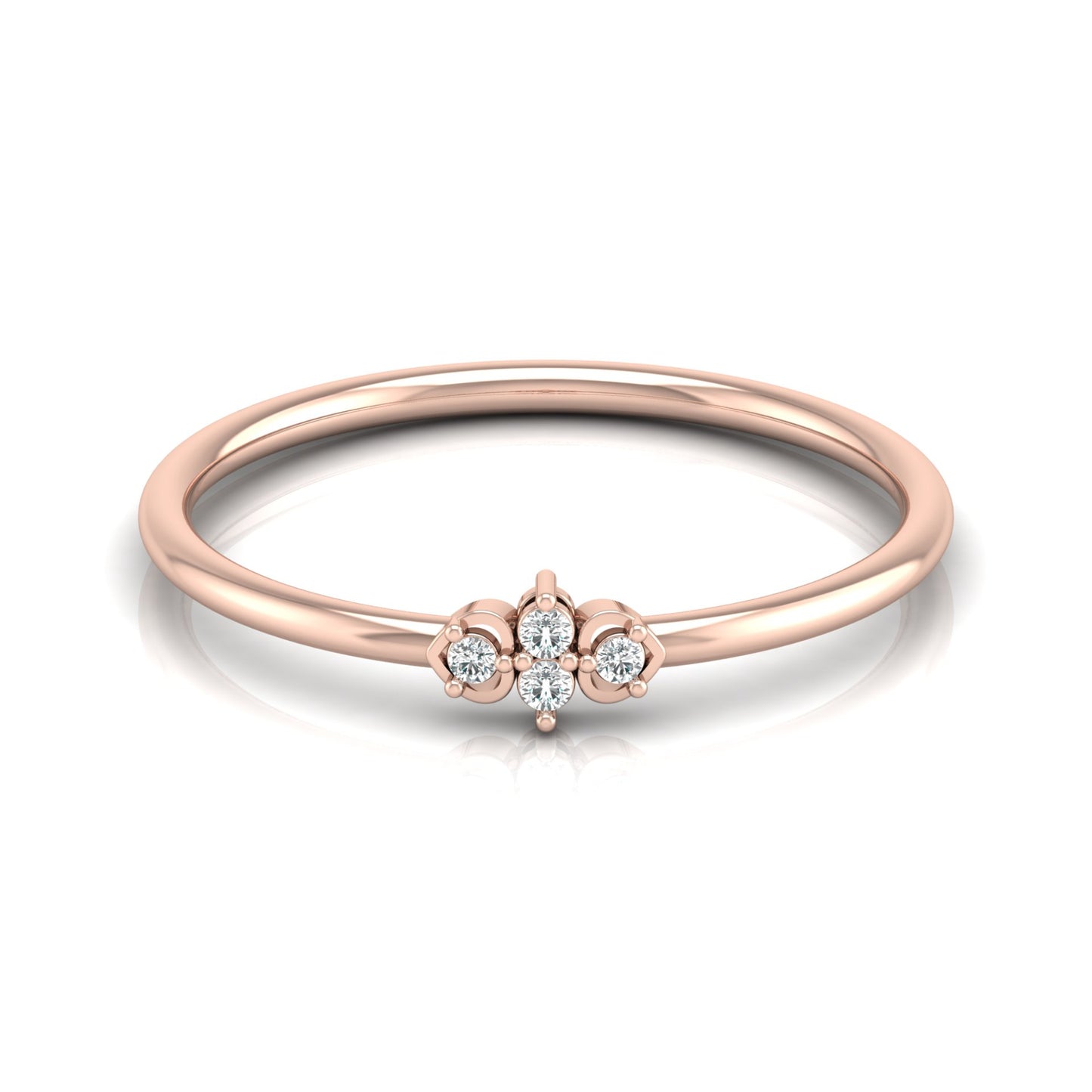 Minimalist Round Cut Lab Grown Diamond Bezel Set Ring