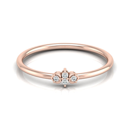 Minimalist Round Cut Lab Grown Diamond Bezel Set Ring